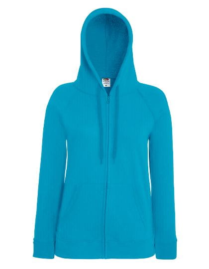 Ladies Lightweight Hooded Sweat Jacket Azure Blue