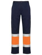 Naos Hi-Viz Trousers Navy Blue 55 / Fluor Orange 223